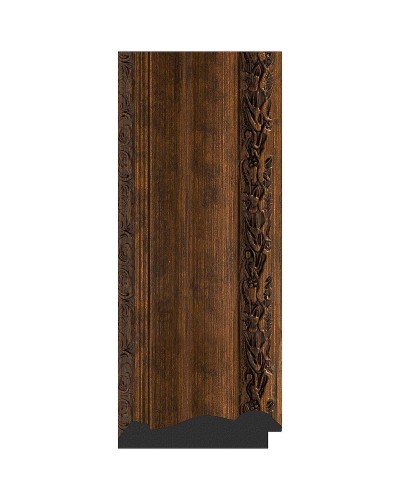 Зеркало Evoform Exclusive 142х62 BY 3533 с фацетом в багетной раме - Состаренная бронза с орнаментом 120 мм