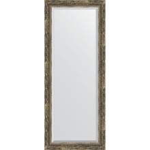 Зеркало Evoform Exclusive 143х58 BY 3538 с фацетом в багетной раме - Старое дерево с плетением 70 мм