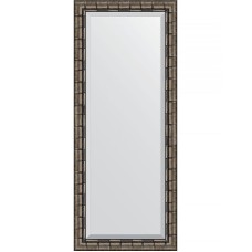 Зеркало Evoform Exclusive 153х63 BY 1186 с фацетом в багетной раме - Серебряный бамбук 73 мм