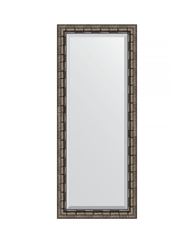 Зеркало Evoform Exclusive 153х63 BY 1186 с фацетом в багетной раме - Серебряный бамбук 73 мм