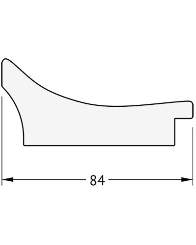 Зеркало Evoform Exclusive 156х66 BY 1289 с фацетом в багетной раме - Фреска 84 мм