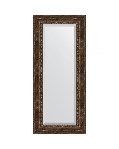 Зеркало Evoform Exclusive 152х67 BY 3560 с фацетом в багетной раме - Состаренное дерево с орнаментом 120 мм