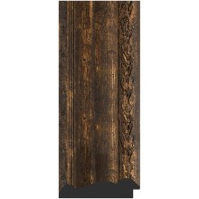 Зеркало Evoform Exclusive 152х67 BY 3560 с фацетом в багетной раме - Состаренное дерево с орнаментом 120 мм