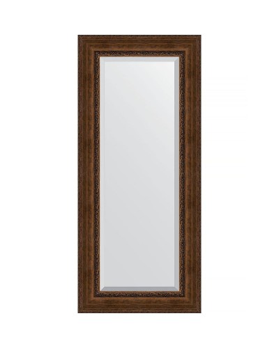Зеркало Evoform Exclusive 152х67 BY 3559 с фацетом в багетной раме - Состаренная бронза с орнаментом 120 мм