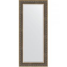 Зеркало Evoform Exclusive 159х69 BY 3579 с фацетом в багетной раме - Вензель серебряный 101 мм