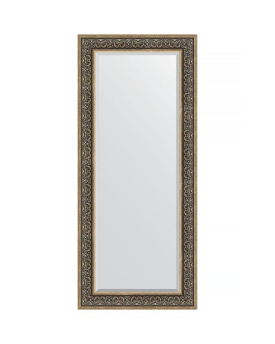 Зеркало Evoform Exclusive 159х69 BY 3579 с фацетом в багетной раме - Вензель серебряный 101 мм