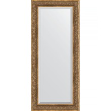 Зеркало Evoform Exclusive 159х69 BY 3578 с фацетом в багетной раме - Вензель бронзовый 101 мм