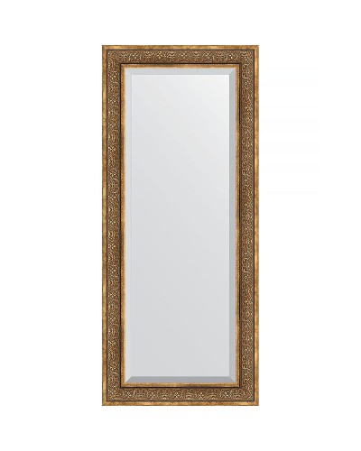 Зеркало Evoform Exclusive 159х69 BY 3578 с фацетом в багетной раме - Вензель бронзовый 101 мм