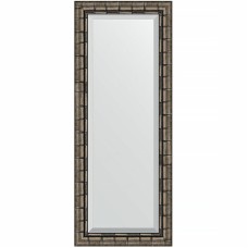 Зеркало Evoform Exclusive 133х53 BY 1156 с фацетом в багетной раме - Серебряный бамбук 73 мм