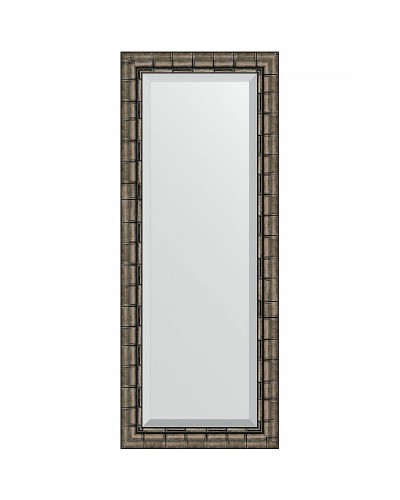 Зеркало Evoform Exclusive 133х53 BY 1156 с фацетом в багетной раме - Серебряный бамбук 73 мм