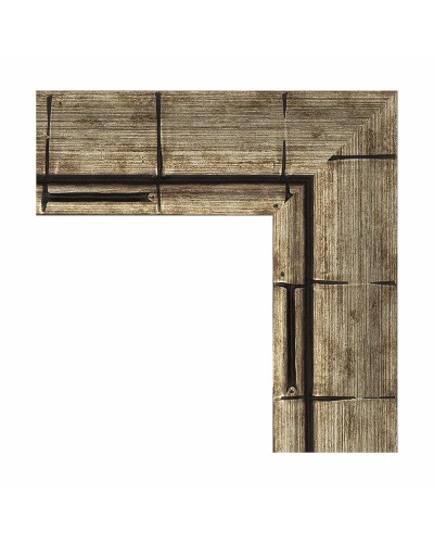 Зеркало Evoform Exclusive 133х53 BY 1156 с фацетом в багетной раме - Серебряный бамбук 73 мм