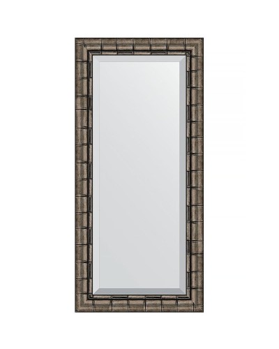 Зеркало Evoform Exclusive 113х53 BY 1146 с фацетом в багетной раме - Серебряный бамбук 73 мм
