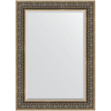 Зеркало Evoform Exclusive 109х79 BY 3475 с фацетом в багетной раме - Вензель серебряный 101 мм