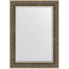 Зеркало Evoform Exclusive 109х79 BY 3475 с фацетом в багетной раме - Вензель серебряный 101 мм