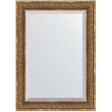 Зеркало Evoform Exclusive 109х79 BY 3474 с фацетом в багетной раме - Вензель бронзовый 101 мм