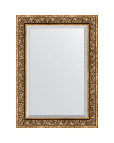 Зеркало Evoform Exclusive 109х79 BY 3474 с фацетом в багетной раме - Вензель бронзовый 101 мм