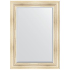 Зеркало Evoform Exclusive 109х79 BY 3471 с фацетом в багетной раме - Травленое серебро 99 мм