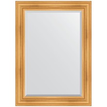 Зеркало Evoform Exclusive 109х79 BY 3470 с фацетом в багетной раме - Травленое золото 99 мм