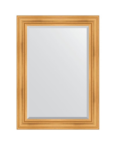 Зеркало Evoform Exclusive 109х79 BY 3470 с фацетом в багетной раме - Травленое золото 99 мм
