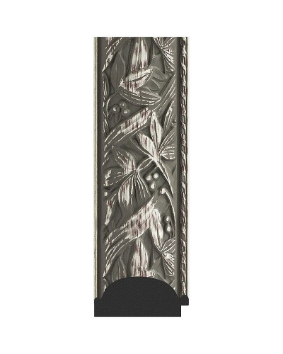 Зеркало Evoform Exclusive 109х79 BY 3468 с фацетом в багетной раме - Византия серебро 99 мм