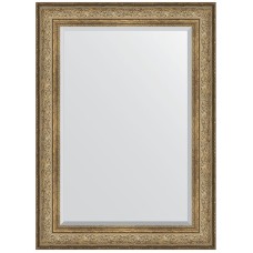 Зеркало Evoform Exclusive 110х80 BY 3477 с фацетом в багетной раме - Виньетка античная бронза 109 мм