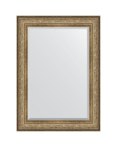Зеркало Evoform Exclusive 110х80 BY 3477 с фацетом в багетной раме - Виньетка античная бронза 109 мм
