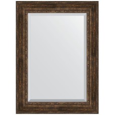 Зеркало Evoform Exclusive 112х82 BY 3482 с фацетом в багетной раме - Состаренное дерево с орнаментом 120 мм
