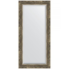 Зеркало Evoform Exclusive 113х53 BY 3486 с фацетом в багетной раме - Старое дерево с плетением 70 мм
