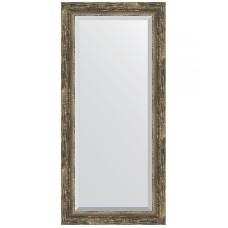 Зеркало Evoform Exclusive 113х53 BY 3486 с фацетом в багетной раме - Старое дерево с плетением 70 мм