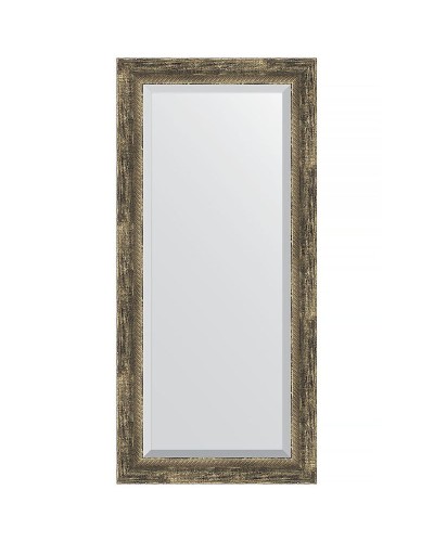 Зеркало Evoform Exclusive 113х53 BY 3486 с фацетом в багетной раме - Старое дерево с плетением 70 мм