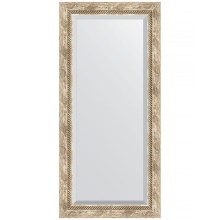 Зеркало Evoform Exclusive 113х53 BY 3485 с фацетом в багетной раме - Прованс с плетением 70 мм