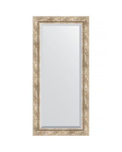 Зеркало Evoform Exclusive 113х53 BY 3485 с фацетом в багетной раме - Прованс с плетением 70 мм