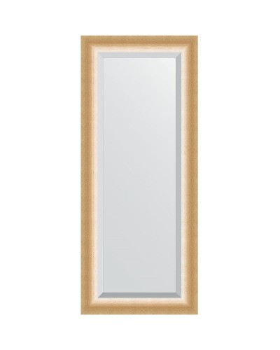 Зеркало Evoform Exclusive 146х61 BY 1171 с фацетом в багетной раме - Травленое золото 87 мм