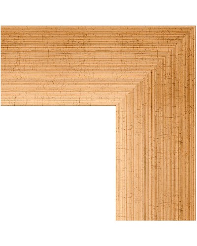 Зеркало Evoform Exclusive 146х61 BY 1171 с фацетом в багетной раме - Травленое золото 87 мм