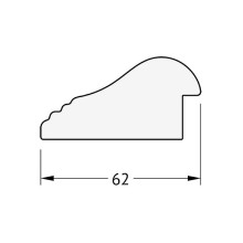 Зеркало Evoform Exclusive 151х61 BY 1183 с фацетом в багетной раме - Сосна 62 мм