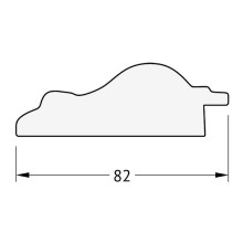 Зеркало Evoform Exclusive 145х60 BY 1262 с фацетом в багетной раме - Старый гипс 82 мм