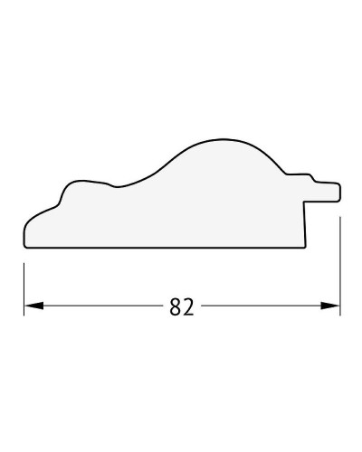 Зеркало Evoform Exclusive 145х60 BY 1262 с фацетом в багетной раме - Старый гипс 82 мм