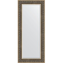 Зеркало Evoform Exclusive 149х64 BY 3553 с фацетом в багетной раме - Вензель серебряный 101 мм