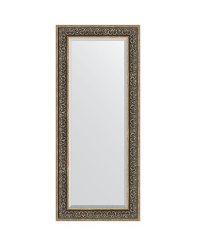 Зеркало Evoform Exclusive 149х64 BY 3553 с фацетом в багетной раме - Вензель серебряный 101 мм