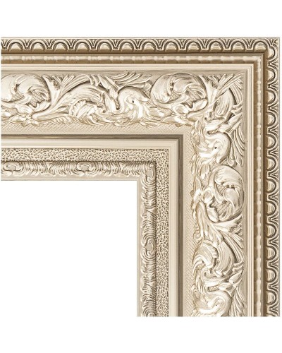 Зеркало Evoform Exclusive 150х65 BY 3556 с фацетом в багетной раме - Виньетка серебро 109 мм