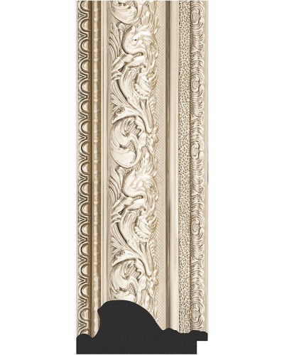 Зеркало Evoform Exclusive 150х65 BY 3556 с фацетом в багетной раме - Виньетка серебро 109 мм