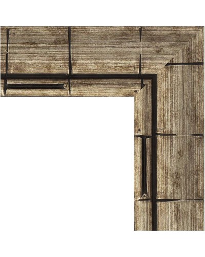 Зеркало Evoform Exclusive 173х113 BY 1216 с фацетом в багетной раме - Серебряный бамбук 73 мм