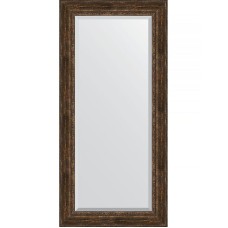 Зеркало Evoform Exclusive 172х82 BY 3612 с фацетом в багетной раме - Состаренное дерево с орнаментом 120 мм