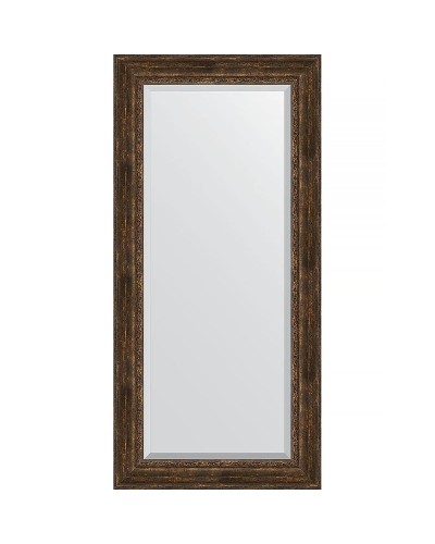 Зеркало Evoform Exclusive 172х82 BY 3612 с фацетом в багетной раме - Состаренное дерево с орнаментом 120 мм