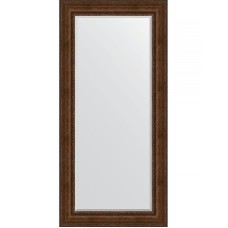 Зеркало Evoform Exclusive 172х82 BY 3611 с фацетом в багетной раме - Состаренная бронза с орнаментом 120 мм