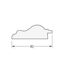 Зеркало Evoform Exclusive 135х55 BY 1252 с фацетом в багетной раме - Старый гипс 82 мм