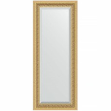 Зеркало Evoform Exclusive 135х55 BY 1254 с фацетом в багетной раме - Сусальное золото 80 мм