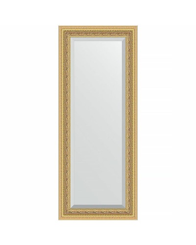 Зеркало Evoform Exclusive 135х55 BY 1254 с фацетом в багетной раме - Сусальное золото 80 мм