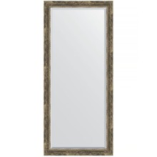 Зеркало Evoform Exclusive 163х73 BY 3590 с фацетом в багетной раме - Старое дерево с плетением 70 мм
