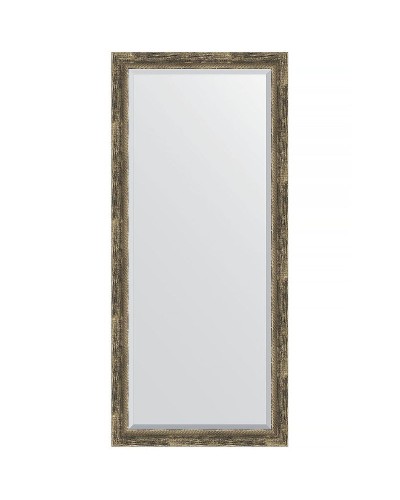 Зеркало Evoform Exclusive 163х73 BY 3590 с фацетом в багетной раме - Старое дерево с плетением 70 мм